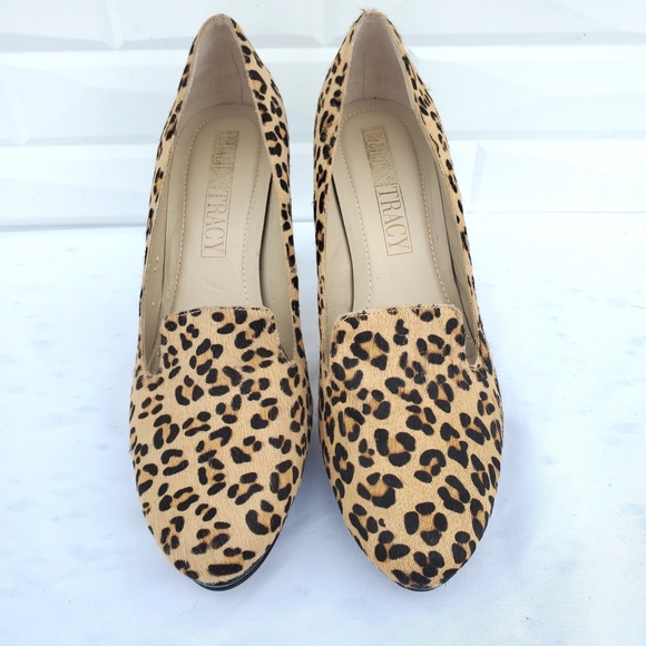 Ellen Tracy Leopard Print Leather Prince Pumps 8M - Picture 4 of 8